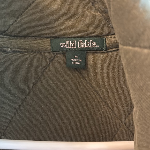 Olive Green Quilted Jacket - Picture 2 of 4